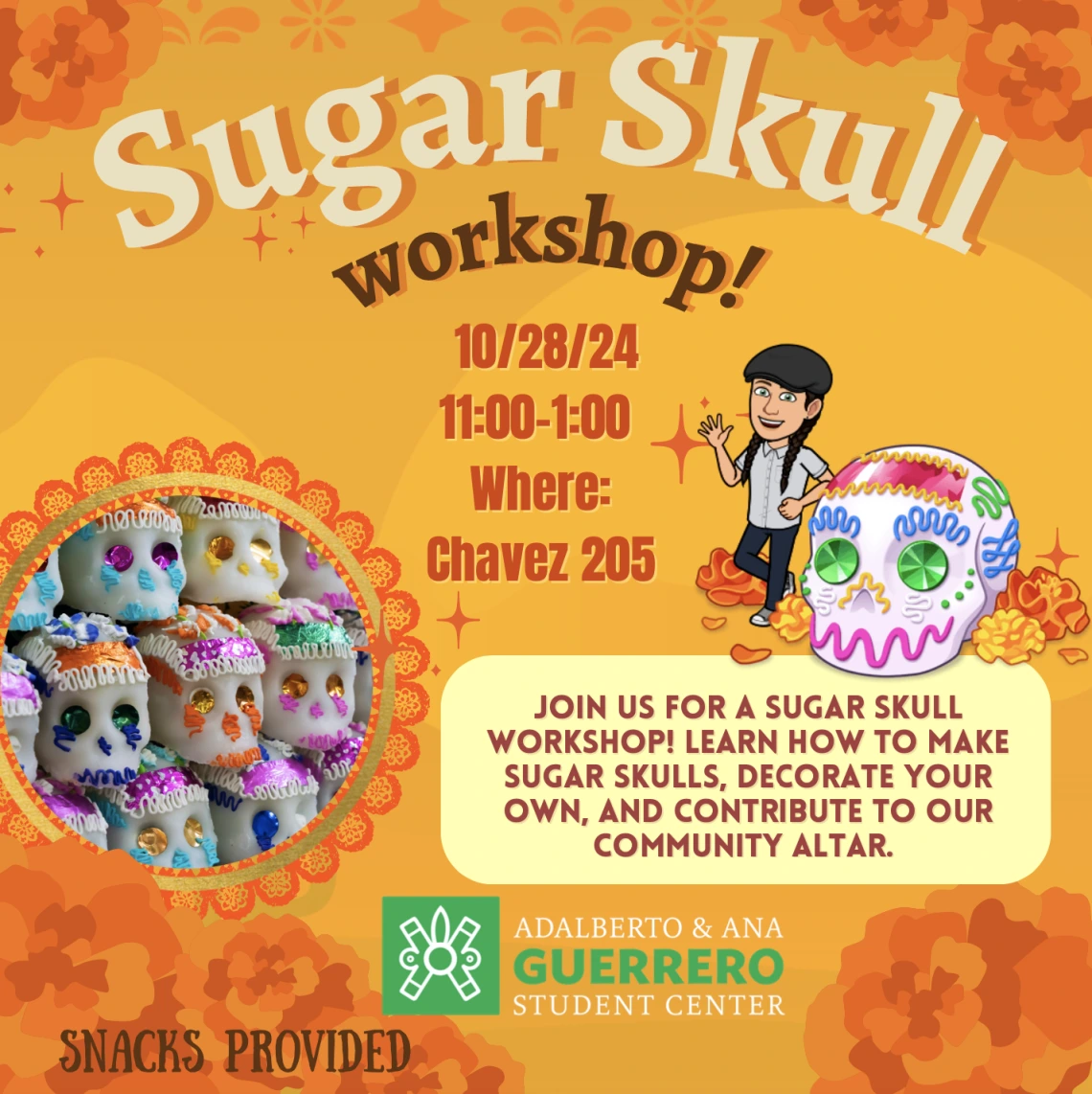 Sugar Skull Workshop at the Guerrero Student Center