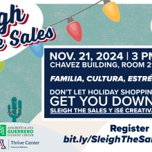 Don't let holiday shopping get you down. Sleigh the sales y se creativa!